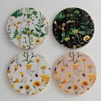 Bees &amp; Flowers Coasters