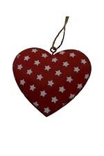 Red/White Metal Heart