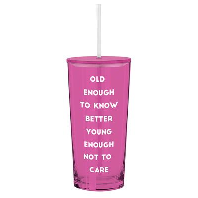 Old Enough Tumbler with Straw