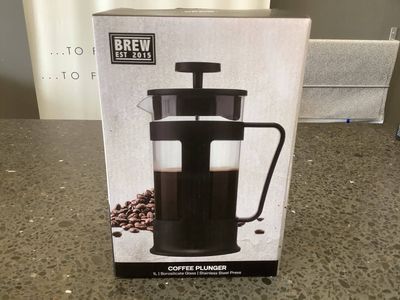 Coffee Plunger 1lt  Black