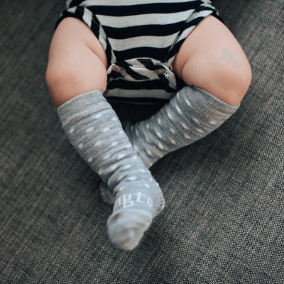 Snowflake Knee High Merino Socks 1-2 years