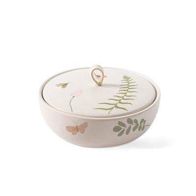 Fern Stoneware Trinket Box