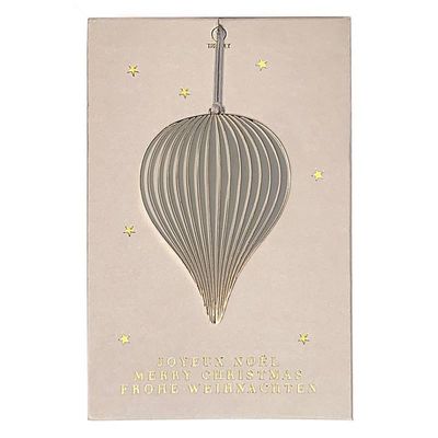 Grey Raindrop Hanging Ornament