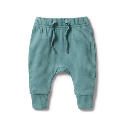 Organic Rib Slouch Pant - Arctic