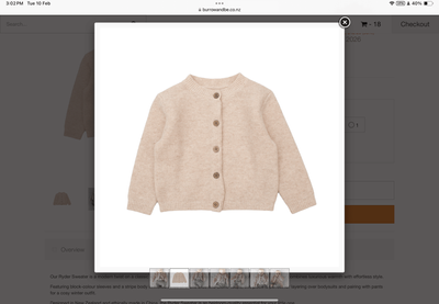 100% Wool Cardigan - Ecru