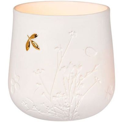 Golden Leaf Porcelain Tealight