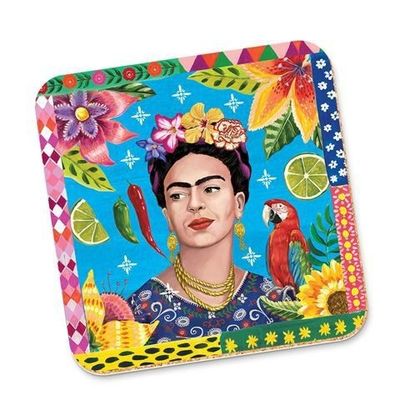 Frida with Parrot Coaster