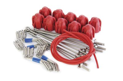 Standard Grip Assembly Kit Red - Long Tail Wires (10 Pc Set)