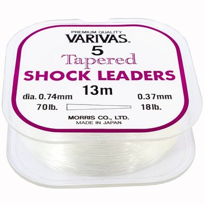 Varivas Tapered Shock Leaders - (CLEAR) &quot;Rated best Tapered Shockleader&quot;