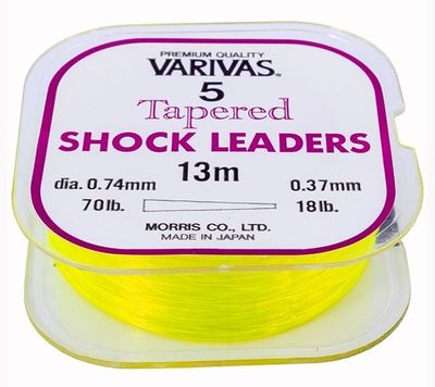 Varivas Tapered Shock Leaders - (YELLOW) &quot;Rated best Tapered Shockleader&quot;