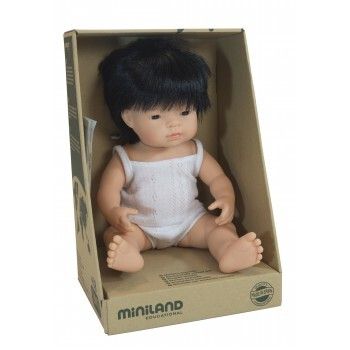 Miniland Doll - Anatomically Correct Baby, Asian Boy 38 cm