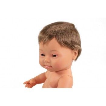 Miniland Doll - Anatomically Correct Baby, Caucasian Down Syndrome Boy 38cm