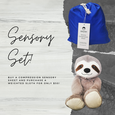 Smoosh NZ Sensory Compression Sheet + Sloth Teddy Combo
