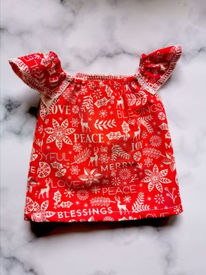 Red Christmas Dress for 38cm Miniland Doll