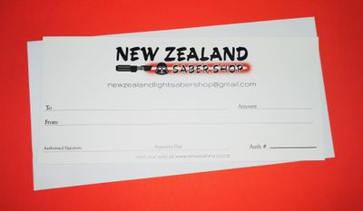 New Zealand Light Saber Shop Gift Vouchers