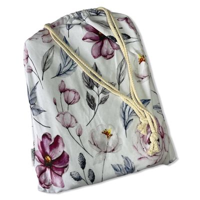 Cotton Spandex Purple Floral Sensory Sheet