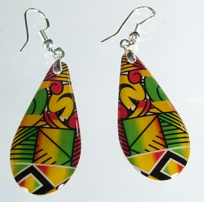 click to see more:   Abstract graphic design resin earrings
