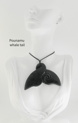 Pounamu greenstone whale Tail