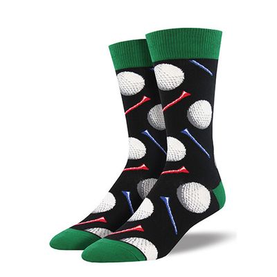 Socksmith | Mens Socks | Black Tee it up Golf