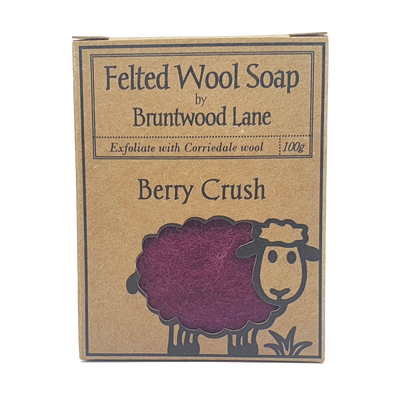 Bruntwood Lane |felted wool soaps - 4 fruity colours, 100gm
