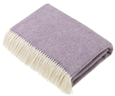 Exquisite Blanket Co | 100% Merino Throw. Lilac or Candy