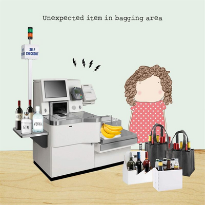 Rosie Made a Thing | Card | Unexpected item in bagging area