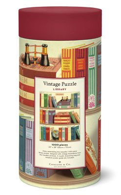 Cavallini vintage puzzle l Biblioteque / Library, 1000pce