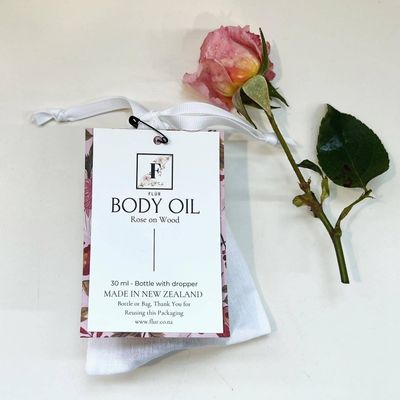 Flur I Nourishing Body Oil, 30ml - Rose on Wood