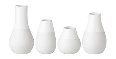 Rader I Porcelain mini vase set of four, white