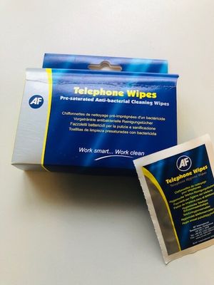 3101 Telephone Disinfectant Cleaning Wipes x 10 Duo sachets