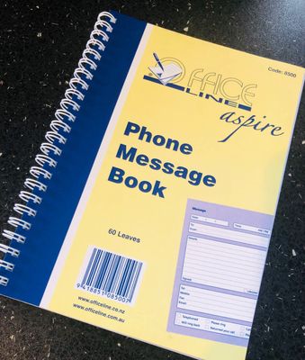 8500 Aspire A5 Phone Message Book 60pg