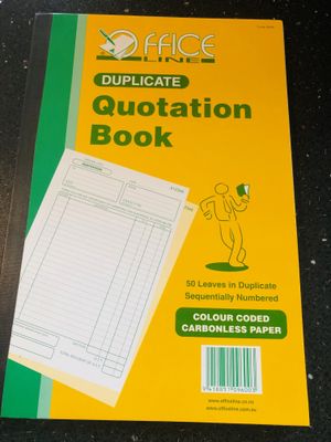 9600 A4 Quotation Book 50/s Dup NCR