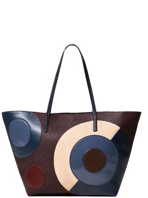 SALE - (Was $249) Desigual - Brown With Circle Detailing Shopper Bag