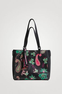 SALE - (Was $299) Desigual Black Paisley Two in One Shopper Bag