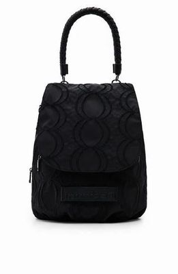 Desigual Black Multi-Position Circle Backpack