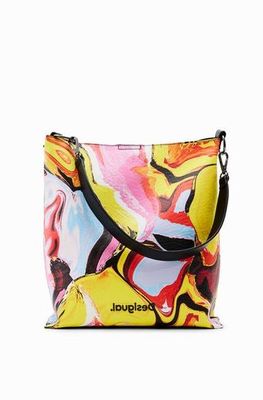Desigual Abstract Colourful Large Bucket Bag
