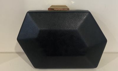 SALE - (Was $109) Olga Berg Asymmetrical Black Clutch