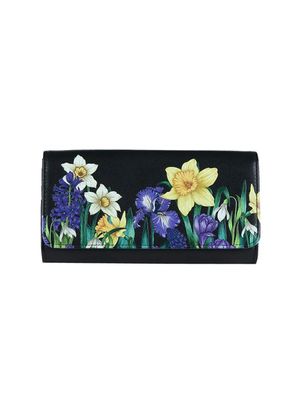 Serenade RFID Iris &amp; Daffodil Large Leather Wallet