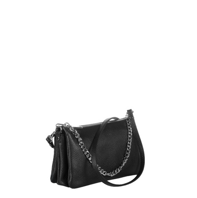 Ripani Black Calf Leather Crossbody Bag