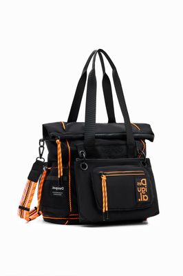 Desigual Black/Orange Multi Position Backpack