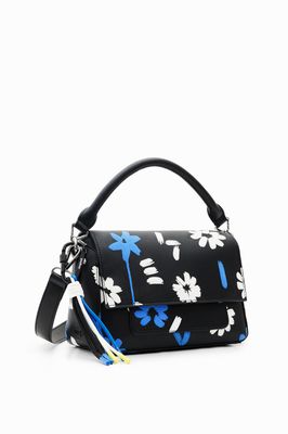 Desigual Small Black-Blue-White Floral Crossbody Bag