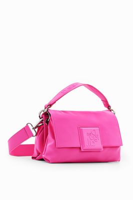 Desigual Pink Shiny Small Crossbody Bag w Top Handle