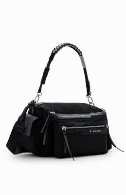 Desigual Black Nylon Bag With 2 Detachable Bags