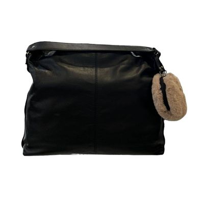 Ripani Lumia Leather Handbag Black