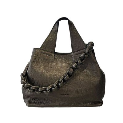 Ripani Pewter Tucano Leather Bag