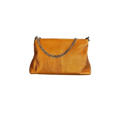 Ripani Orange Metallic Crossbody Bag