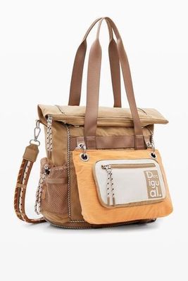 Desigual Beige/Orange/Cream Multi Position Backpack