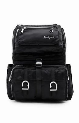 Desigual Black XL Backpack w Detachable Pockets