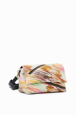 Desigual Multi Coloured Crossbody w Asymmetric Zippers