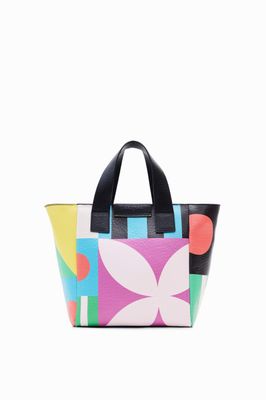 Desigual Patchwork Geometric Tote